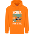 I'd Rather Be Scuba Diving Diver Funny Mens 80% Cotton Hoodie Orange