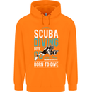 I'd Rather Be Scuba Diving Diver Funny Mens 80% Cotton Hoodie Orange