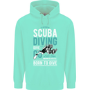 I'd Rather Be Scuba Diving Diver Funny Mens 80% Cotton Hoodie Peppermint