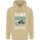 I'd Rather Be Scuba Diving Diver Funny Mens 80% Cotton Hoodie Sand