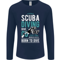 I'd Rather Be Scuba Diving Diver Funny Mens Long Sleeve T-Shirt Navy Blue