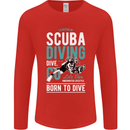 I'd Rather Be Scuba Diving Diver Funny Mens Long Sleeve T-Shirt Red