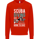 I'd Rather Be Scuba Diving Diver Funny Mens Sweatshirt Jumper Bright Red