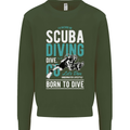 I'd Rather Be Scuba Diving Diver Funny Mens Sweatshirt Jumper Forest Green