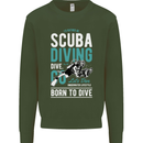 I'd Rather Be Scuba Diving Diver Funny Mens Sweatshirt Jumper Forest Green