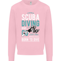 I'd Rather Be Scuba Diving Diver Funny Mens Sweatshirt Jumper Light Pink