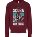 I'd Rather Be Scuba Diving Diver Funny Mens Sweatshirt Jumper Maroon