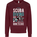 I'd Rather Be Scuba Diving Diver Funny Mens Sweatshirt Jumper Maroon