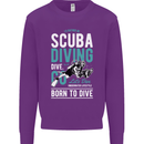 I'd Rather Be Scuba Diving Diver Funny Mens Sweatshirt Jumper Purple