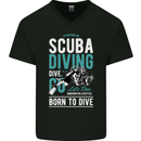 I'd Rather Be Scuba Diving Diver Funny Mens V-Neck Cotton T-Shirt Black