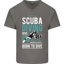 I'd Rather Be Scuba Diving Diver Funny Mens V-Neck Cotton T-Shirt Charcoal