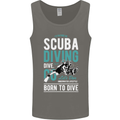 I'd Rather Be Scuba Diving Diver Funny Mens Vest Tank Top Charcoal