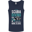 I'd Rather Be Scuba Diving Diver Funny Mens Vest Tank Top Navy Blue
