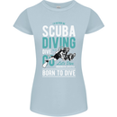 I'd Rather Be Scuba Diving Diver Funny Womens Petite Cut T-Shirt Light Blue