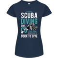 I'd Rather Be Scuba Diving Diver Funny Womens Petite Cut T-Shirt Navy Blue