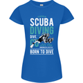 I'd Rather Be Scuba Diving Diver Funny Womens Petite Cut T-Shirt Royal Blue