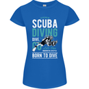 I'd Rather Be Scuba Diving Diver Funny Womens Petite Cut T-Shirt Royal Blue