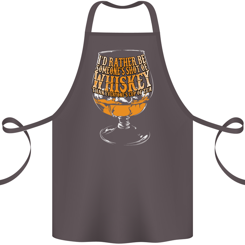 I'd Rather Be Someone's Whiskey Funny Cotton Apron 100% Organic Dark Grey