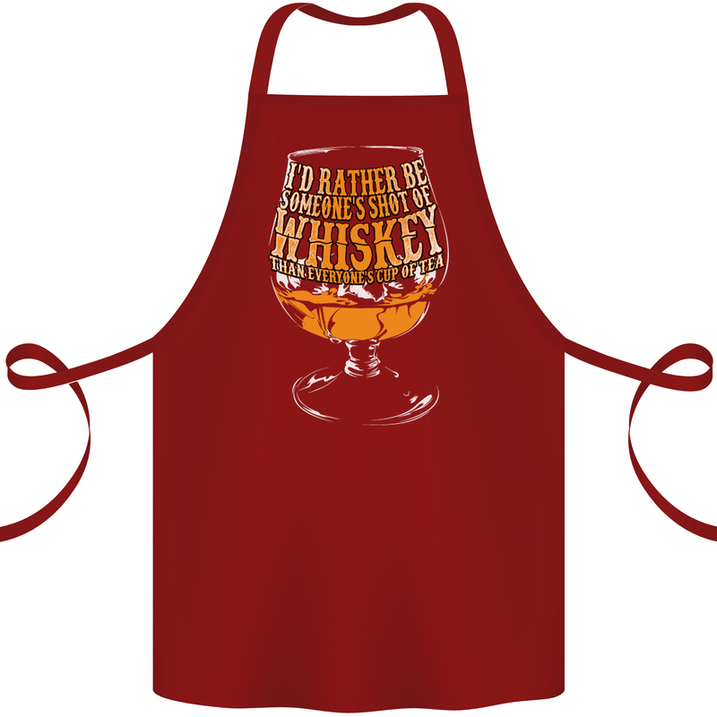 I'd Rather Be Someone's Whiskey Funny Cotton Apron 100% Organic Maroon
