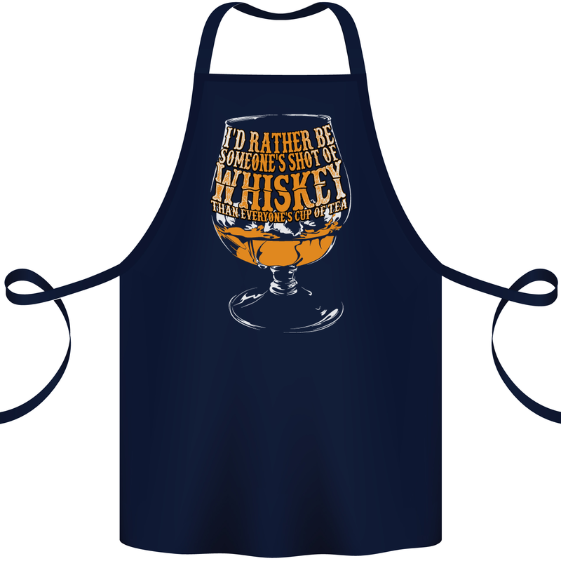 I'd Rather Be Someone's Whiskey Funny Cotton Apron 100% Organic Navy Blue