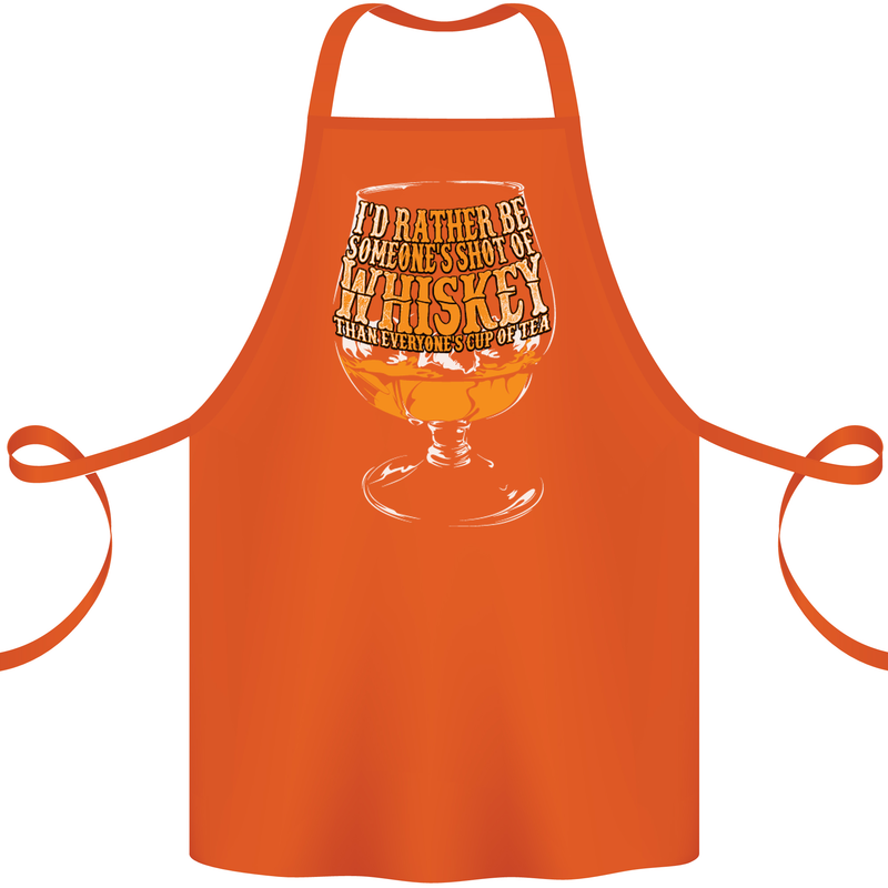 I'd Rather Be Someone's Whiskey Funny Cotton Apron 100% Organic Orange