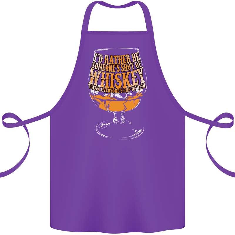 I'd Rather Be Someone's Whiskey Funny Cotton Apron 100% Organic Purple