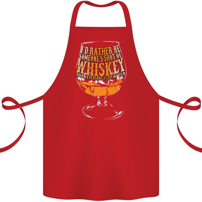 I'd Rather Be Someone's Whiskey Funny Cotton Apron 100% Organic Red
