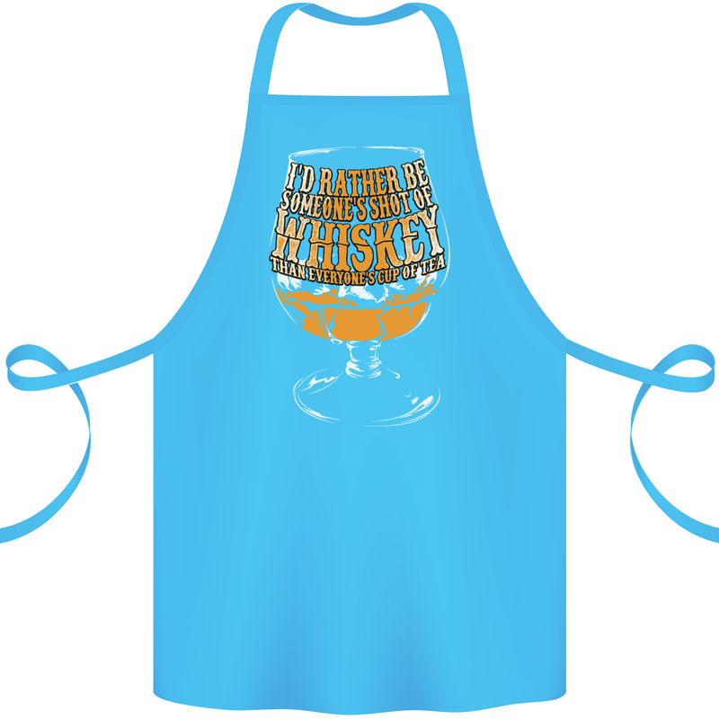 I'd Rather Be Someone's Whiskey Funny Cotton Apron 100% Organic Turquoise