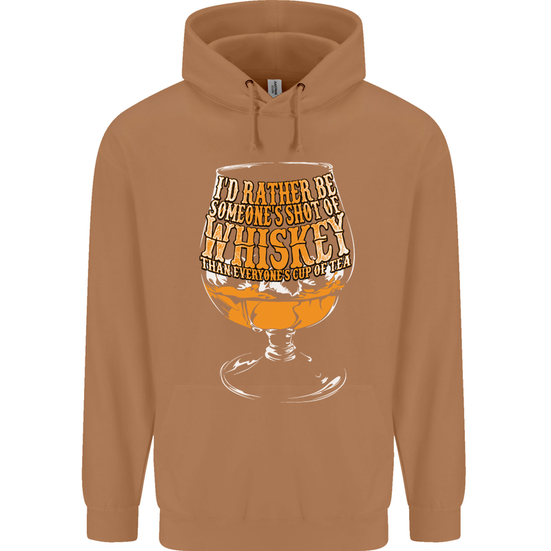 I'd Rather Be Someone's Whiskey Funny Mens 80% Cotton Hoodie Caramel Latte
