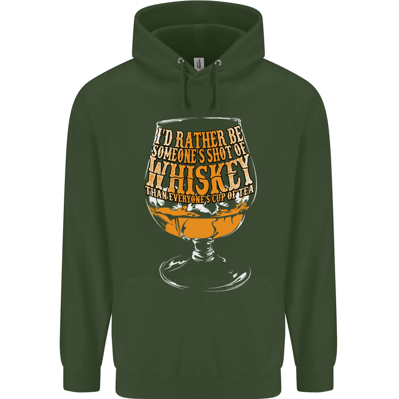 I'd Rather Be Someone's Whiskey Funny Mens 80% Cotton Hoodie Forest Green