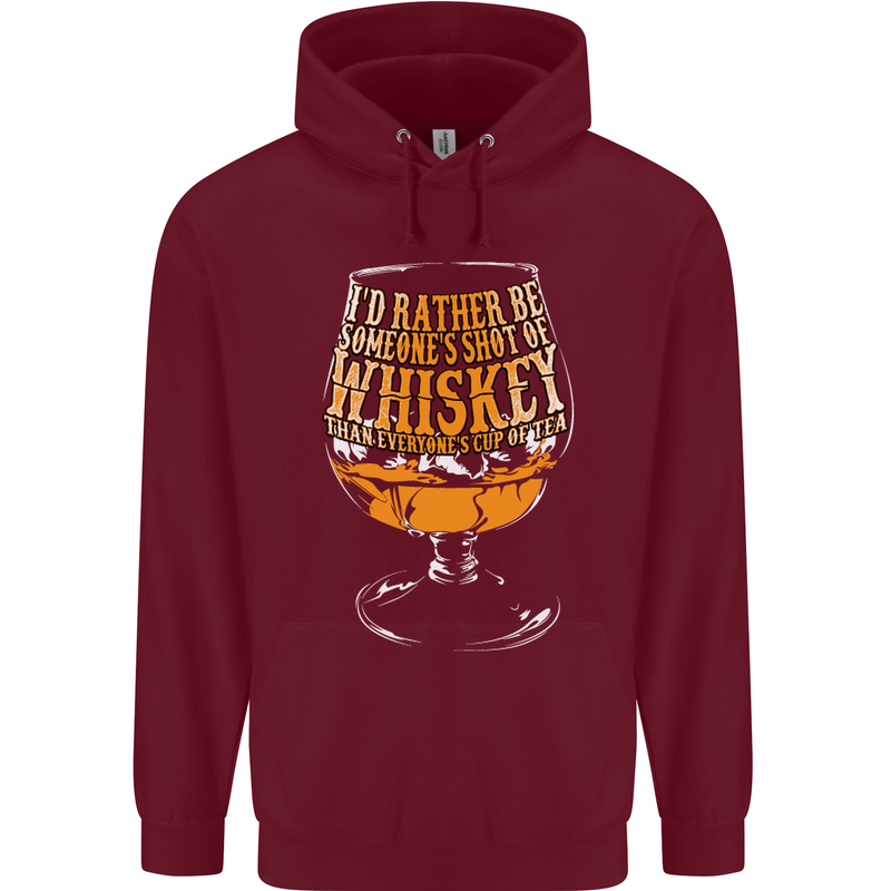 I'd Rather Be Someone's Whiskey Funny Mens 80% Cotton Hoodie Maroon