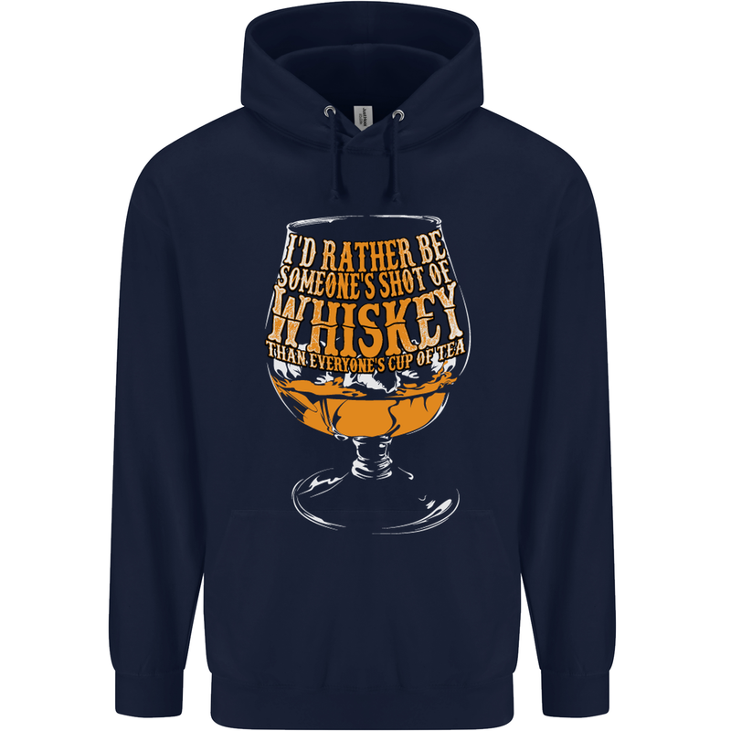 I'd Rather Be Someone's Whiskey Funny Mens 80% Cotton Hoodie Navy Blue