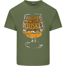 I'd Rather Be Someone's Whiskey Funny Mens Cotton T-Shirt Tee Top Military Green