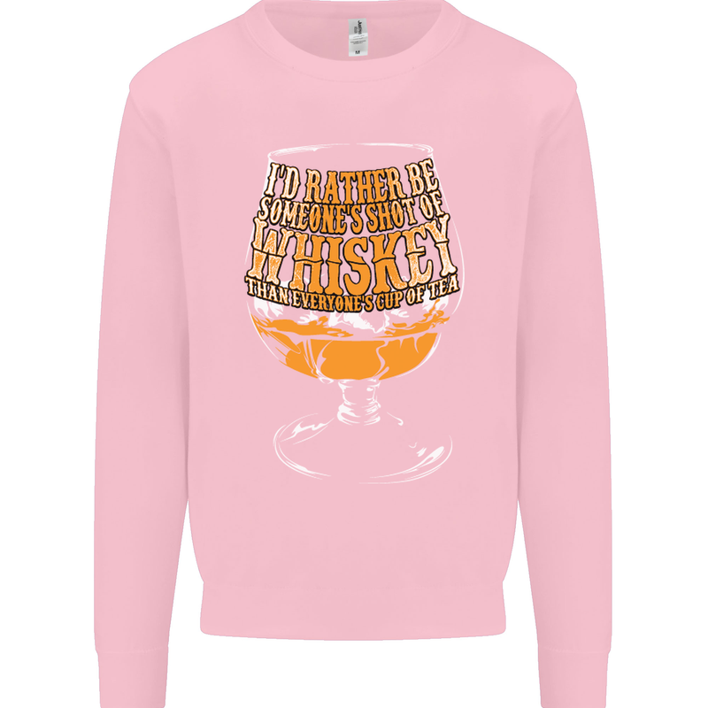 I'd Rather Be Someone's Whiskey Funny Mens Sweatshirt Jumper Light Pink