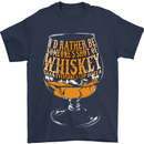 I'd Rather Be Someone's Whiskey Funny Mens T-Shirt Cotton Gildan Navy Blue