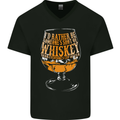 I'd Rather Be Someone's Whiskey Funny Mens V-Neck Cotton T-Shirt Black