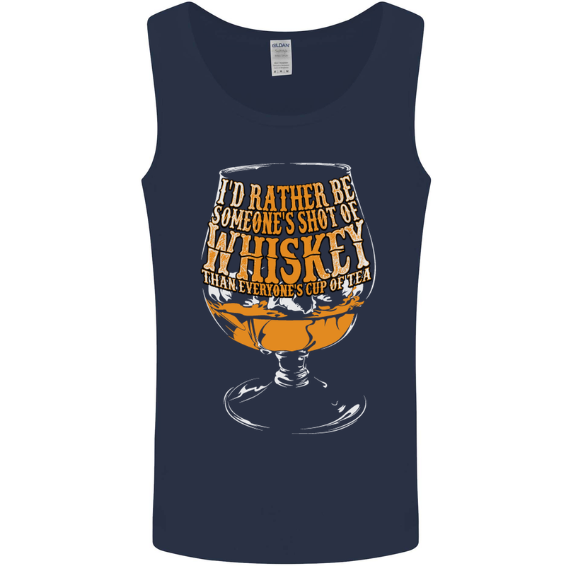 I'd Rather Be Someone's Whiskey Funny Mens Vest Tank Top Navy Blue