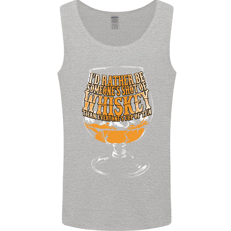 I'd Rather Be Someone's Whiskey Funny Mens Vest Tank Top Sports Grey