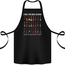 I have Too Many Guitars Guitarist Acoustic Cotton Apron 100% Organic Black
