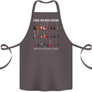 I have Too Many Guitars Guitarist Acoustic Cotton Apron 100% Organic Dark Grey