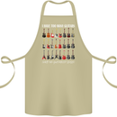 I have Too Many Guitars Guitarist Acoustic Cotton Apron 100% Organic Khaki