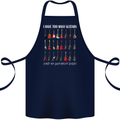 I have Too Many Guitars Guitarist Acoustic Cotton Apron 100% Organic Navy Blue
