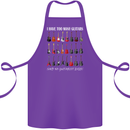 I have Too Many Guitars Guitarist Acoustic Cotton Apron 100% Organic Purple