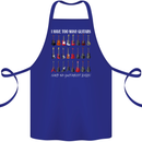 I have Too Many Guitars Guitarist Acoustic Cotton Apron 100% Organic Royal Blue