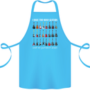 I have Too Many Guitars Guitarist Acoustic Cotton Apron 100% Organic Turquoise