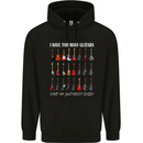 I have Too Many Guitars Guitarist Acoustic Mens 80% Cotton Hoodie Black