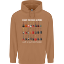 I have Too Many Guitars Guitarist Acoustic Mens 80% Cotton Hoodie Caramel Latte