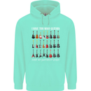I have Too Many Guitars Guitarist Acoustic Mens 80% Cotton Hoodie Peppermint
