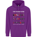 I have Too Many Guitars Guitarist Acoustic Mens 80% Cotton Hoodie Purple