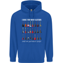 I have Too Many Guitars Guitarist Acoustic Mens 80% Cotton Hoodie Royal Blue